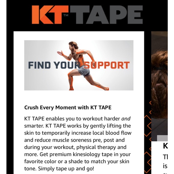 2PACK- KT Tape PRo Precut in Stealth Beige - Picture 8 of 12